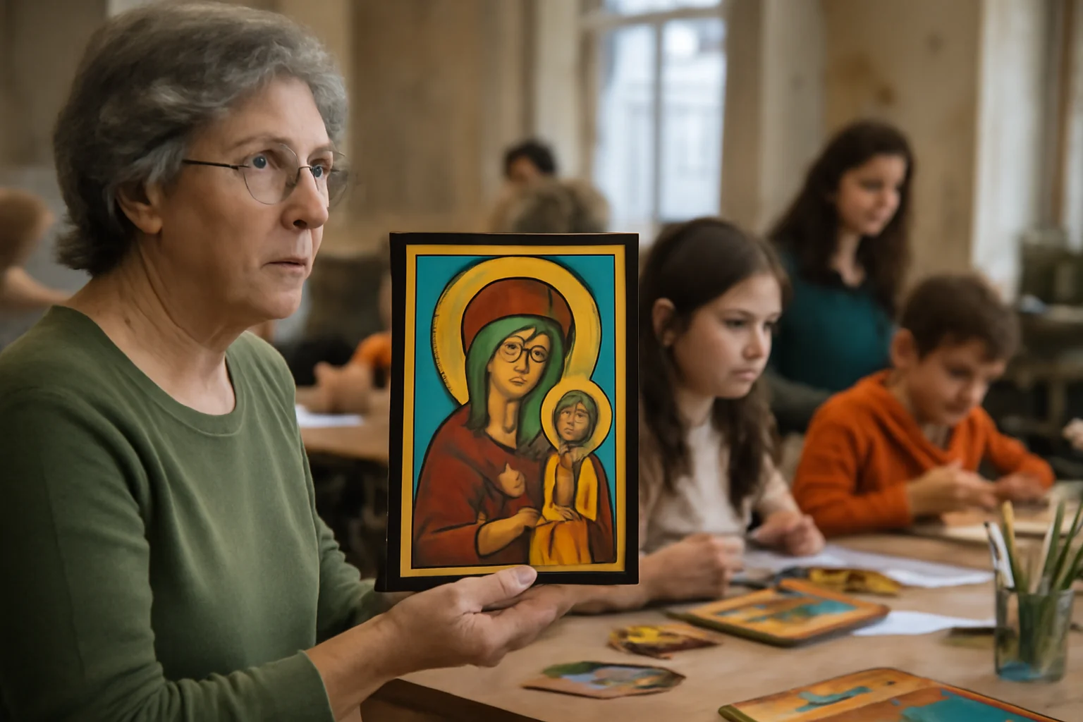 Atelierele Muzeului de Artă Constanța 2025 s-au încheiat cu un atelier special de icoane pe sticlă