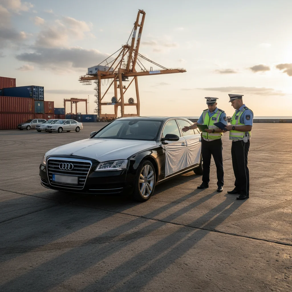 Autoturism de lux căutat în Lituania, depistat în Portul Constanța înainte de export