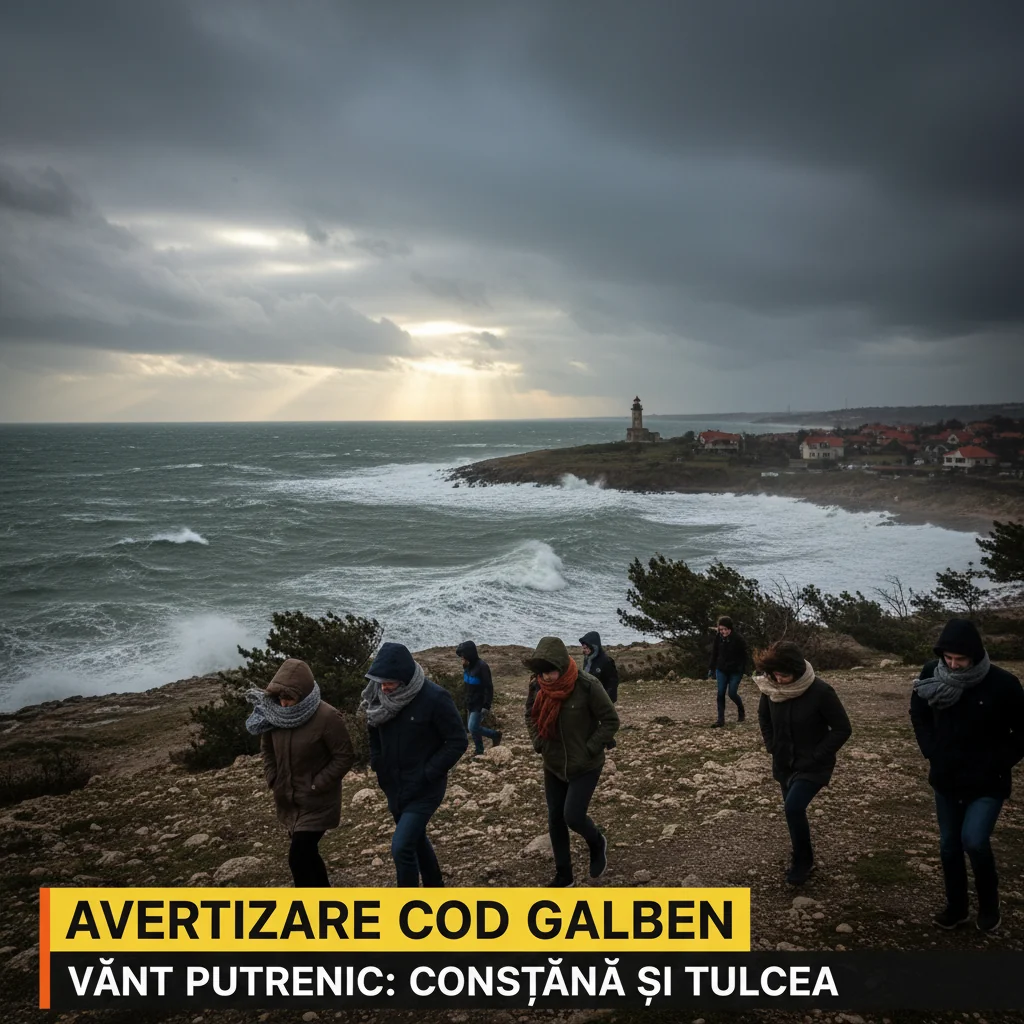 Avertizare meteo de vânt puternic la Constanța: Cod Galben emis pentru 27 decembrie 2025