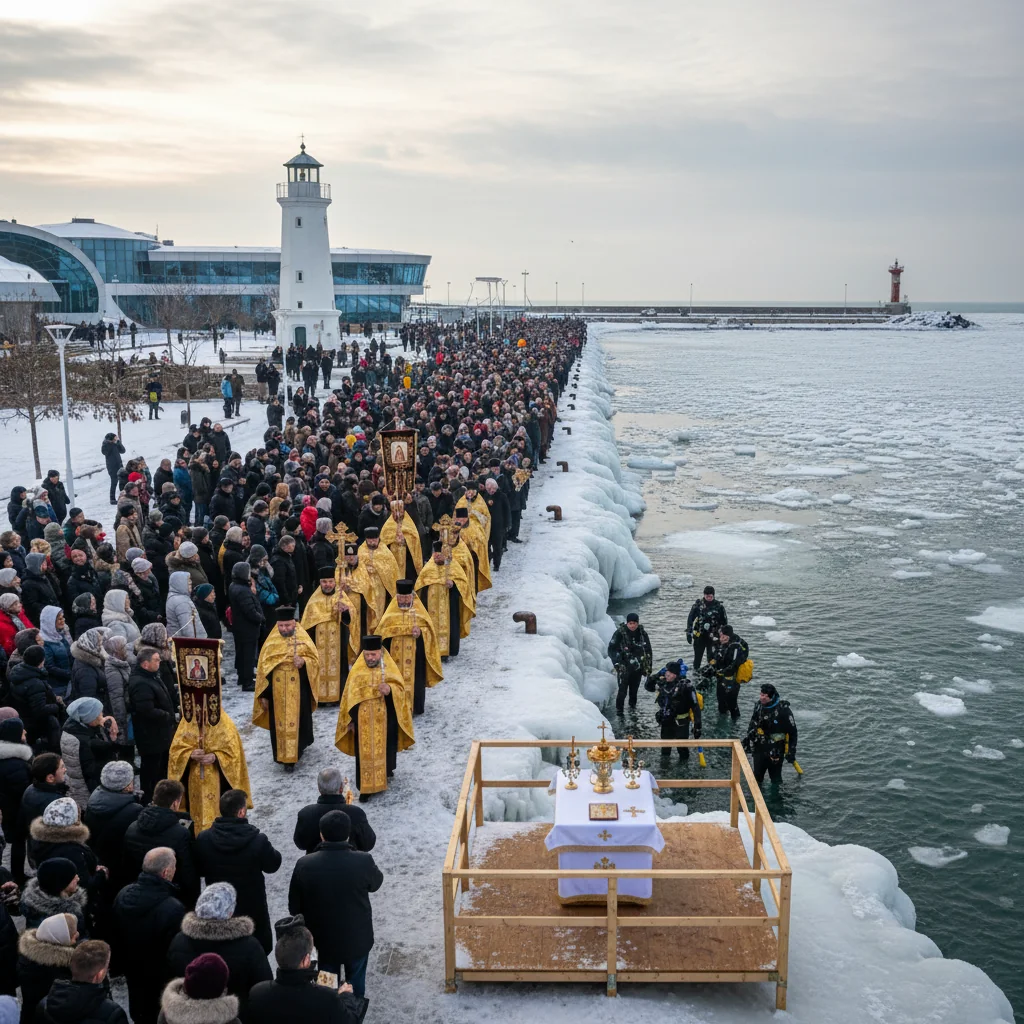 Boboteaza 2026 la Constanța: procesiune de la Catedrală la Portul Tomis și slujbă pe mare