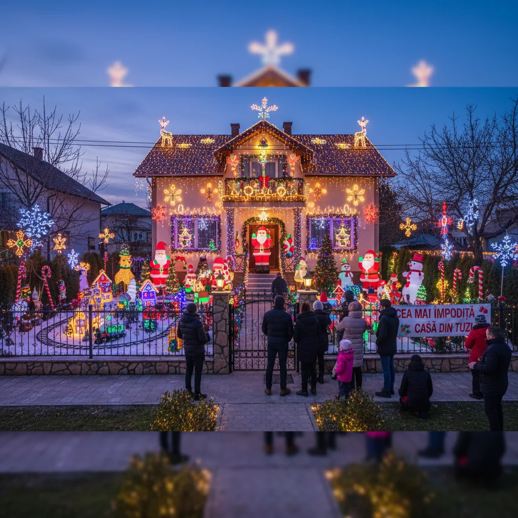 Casă decorată cu mii de luminițe din Tuzla, Constanța, devine atracție în perioada sărbătorilor