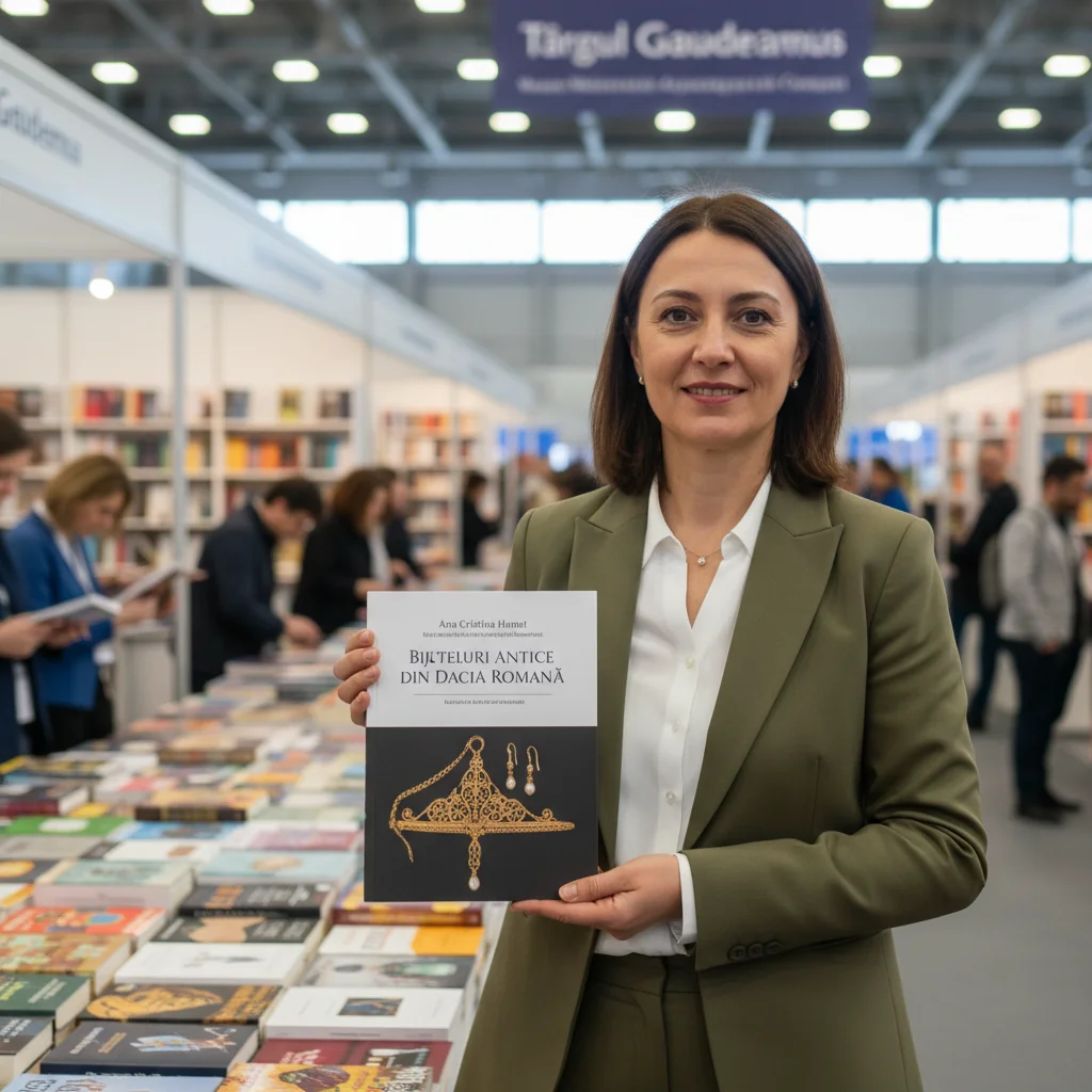 Dr. Ana Cristina Hamat de la Muzeul de Istorie Națională și Arheologie Constanța lansează un volum despre bijuteriile antice din Dacia romană la Târgul Gaudeamus