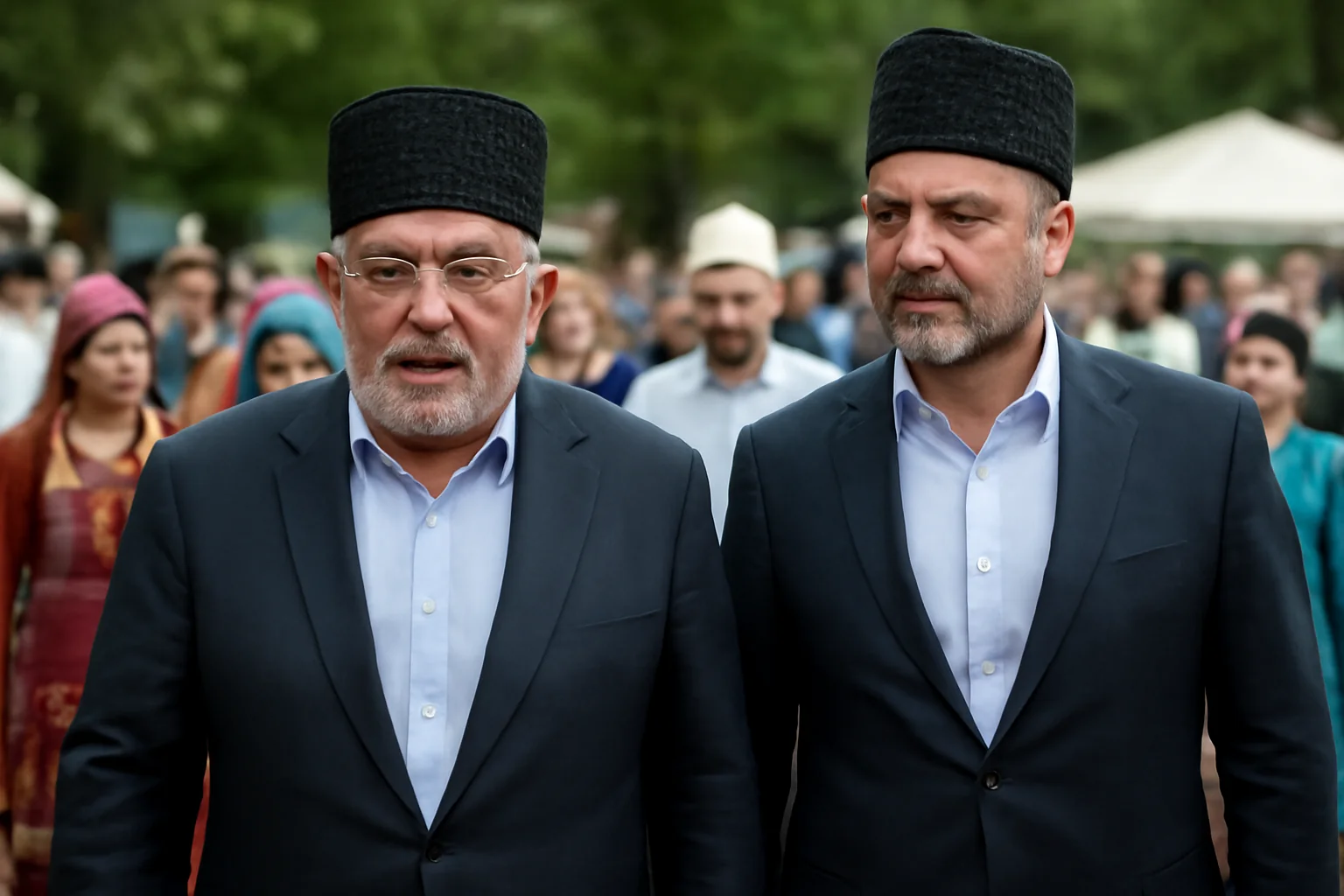 FOTO Lideri Importanți ai Tătarilor Crimeeni, Refat Ciubarov și Namik Kemal Bayar, Participă la Sărbătoarea Etniei Tătare din România Organizat de UDTTMR