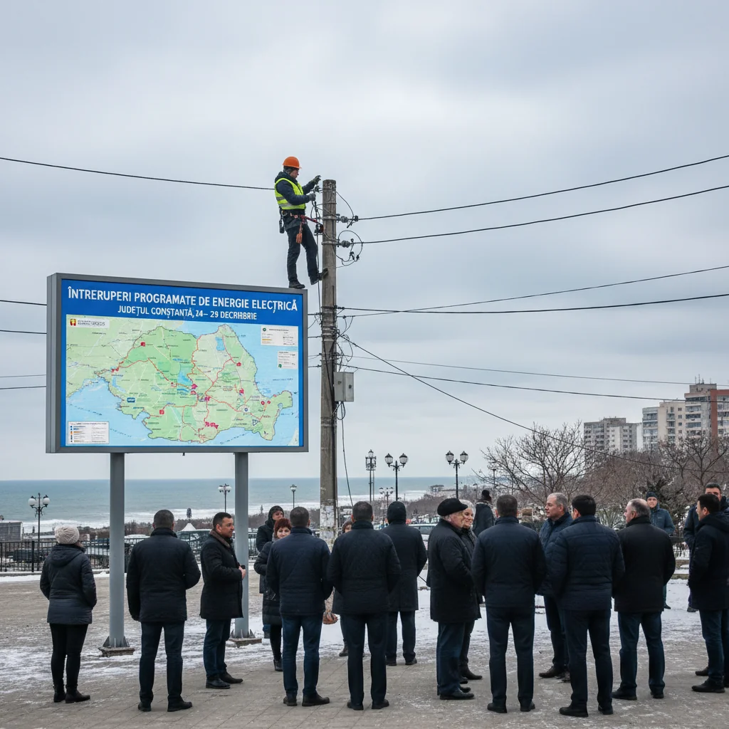 Întreruperi programate de energie electrică anunțate la Constanța între 24 și 29 decembrie