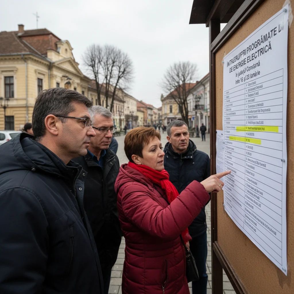 Program de întreruperi programate de energie electrică anunțat la Constanța pentru perioada 16–23 ianuarie