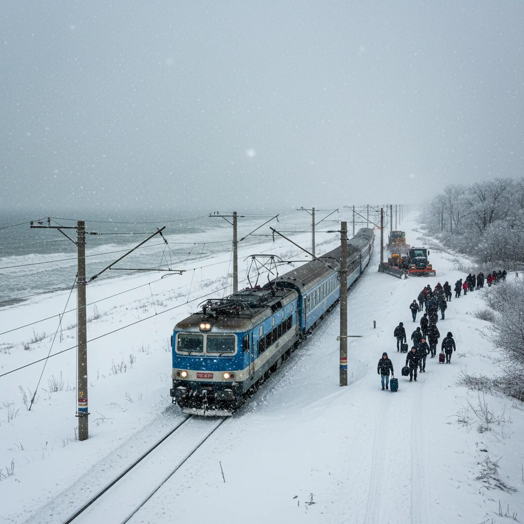 Traficul feroviar din Constanța, perturbat de vremea severă la început de ianuarie