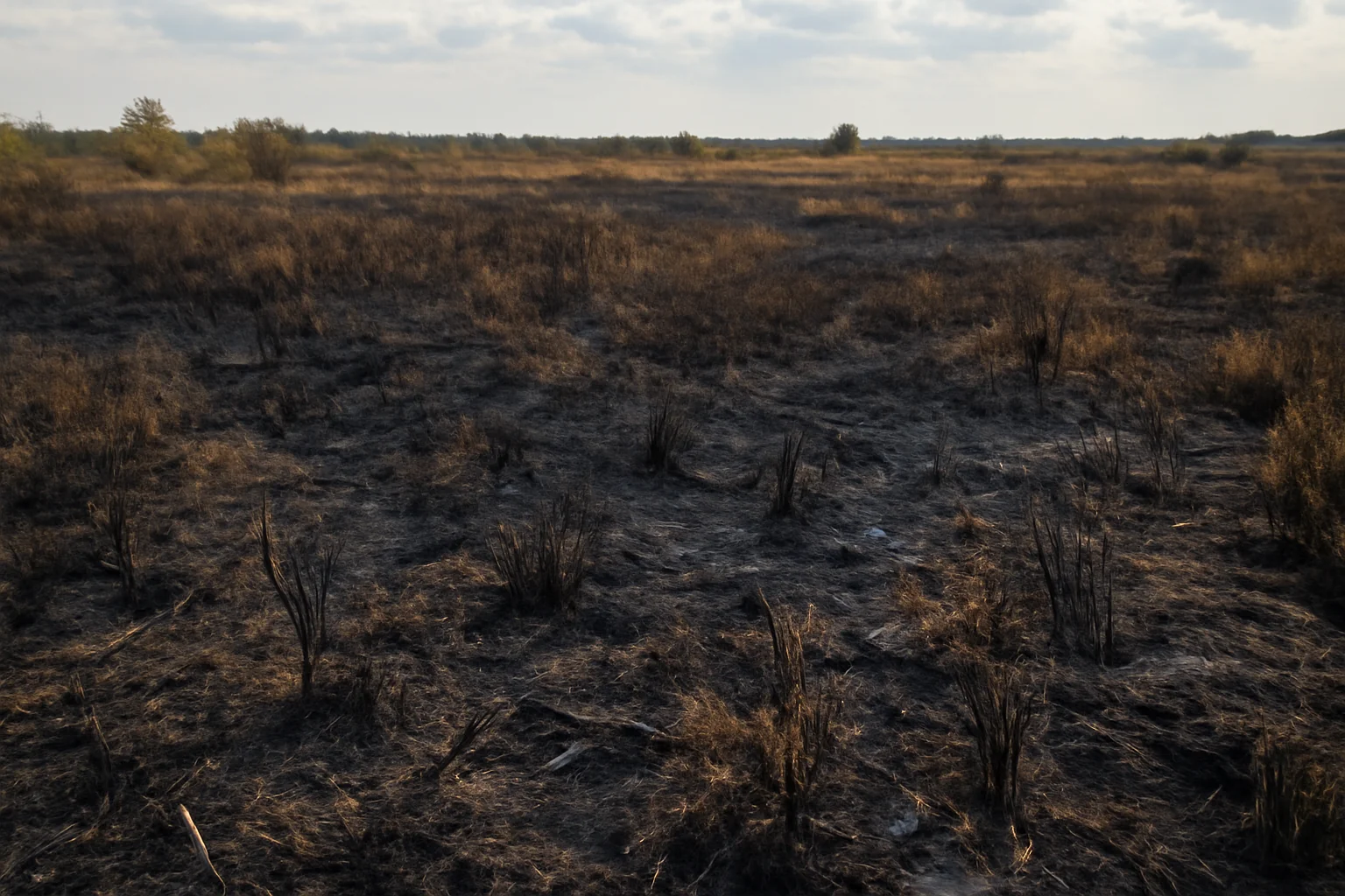 1000 de hectare de vegetație devastate lângă Chilia, în zona Canalului Tătaru