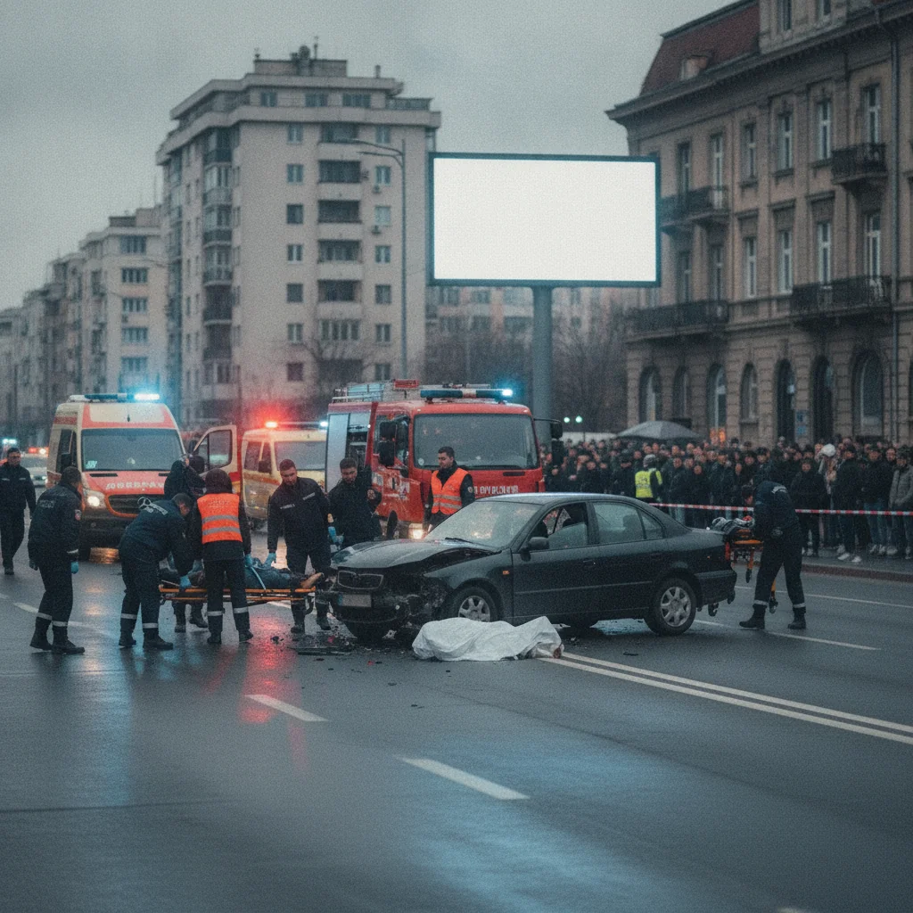 Accident grav în Craiova: 20 de persoane implicate, una decedată și șase transportate la spital