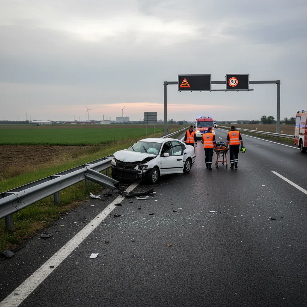 Accident rutier pe Autostrada A4, în județul Constanța: o persoană rănită pe sensul Agigea–Ovidiu