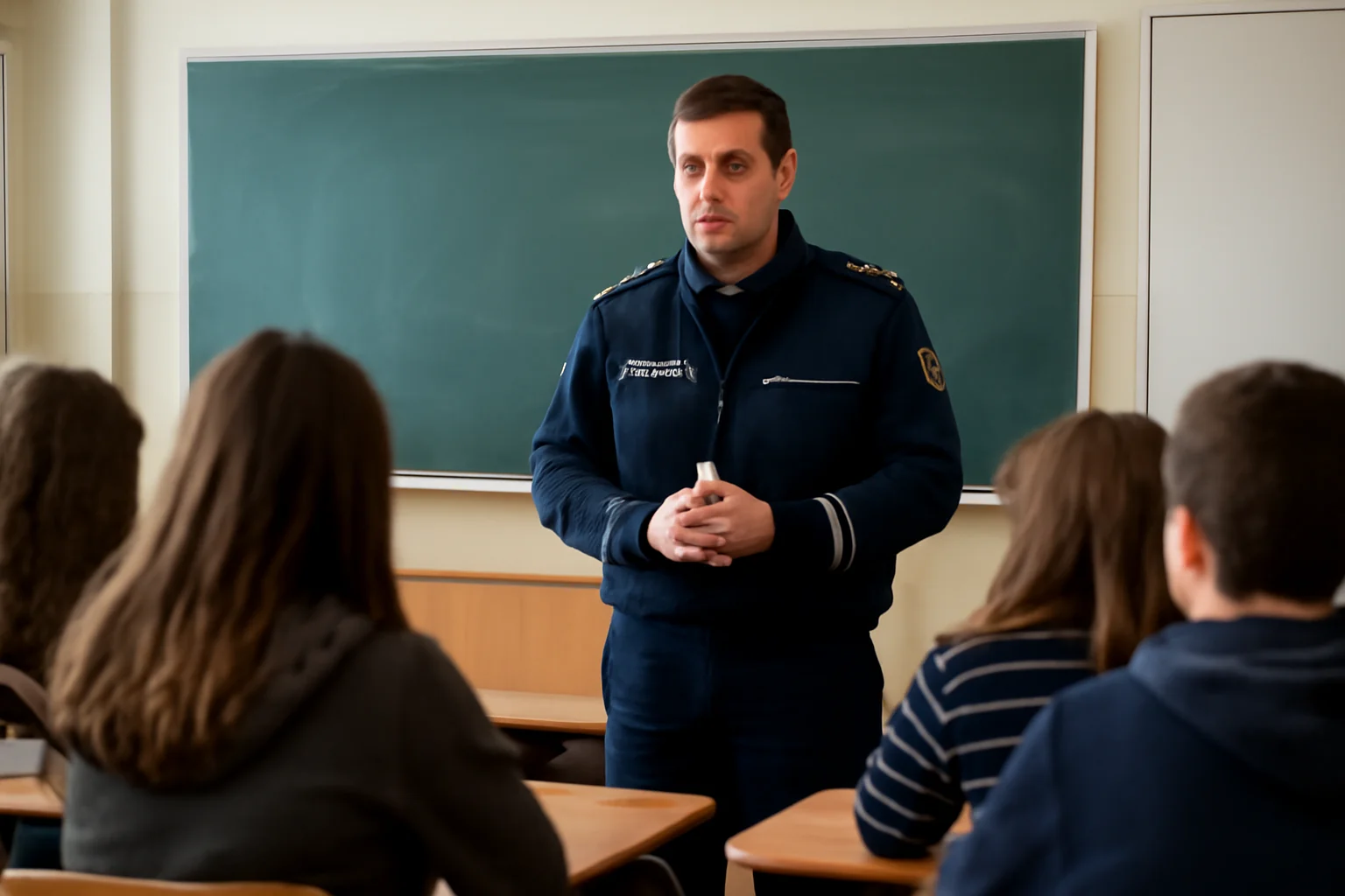 Acțiuni de informare ale polițiștilor în școli din Constanța privind siguranța elevilor