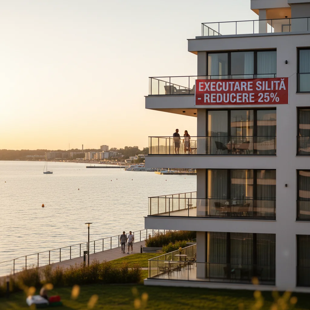 Apartament de vânzare în Mamaia, pe malul lacului Siutghiol, într-un dosar de executare silită cu 25% reducere