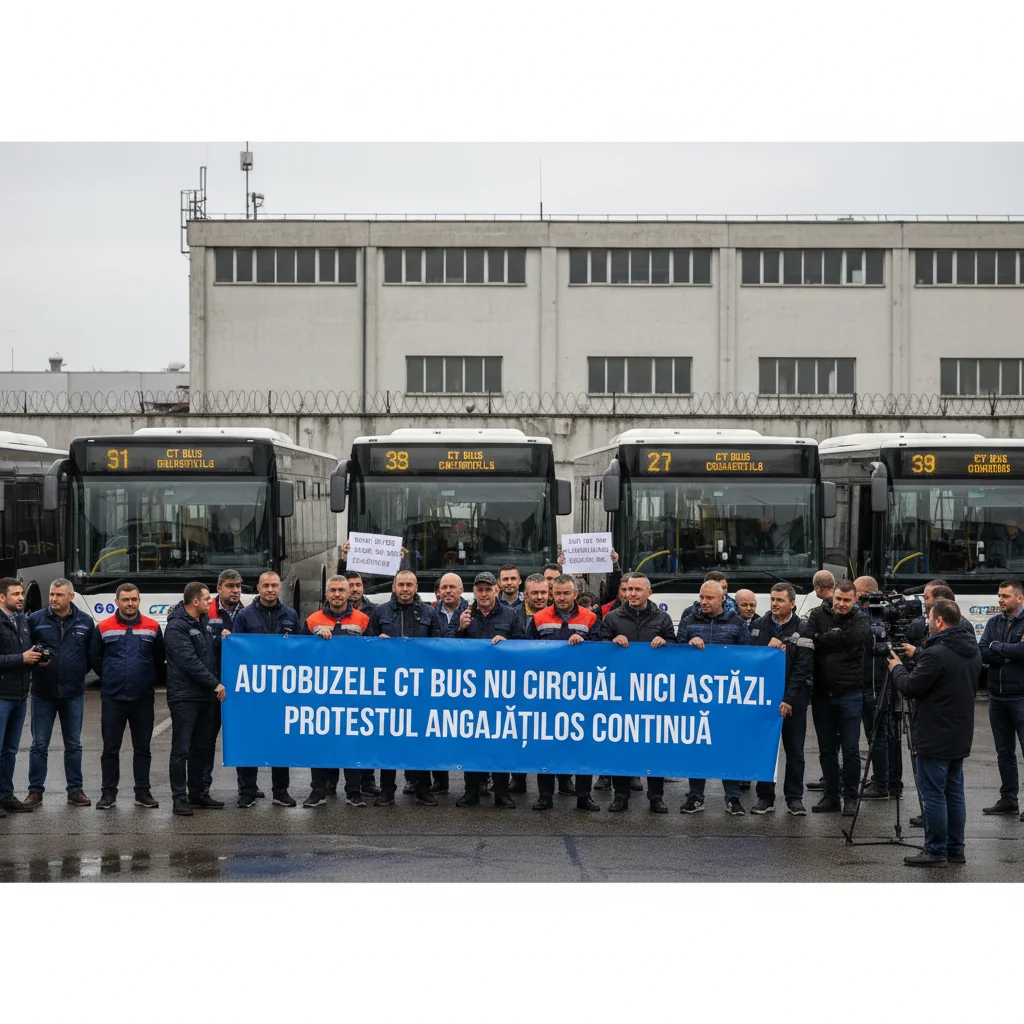 Autobuzele CT BUS nu circulă nici astăzi din cauza protestului angajaților