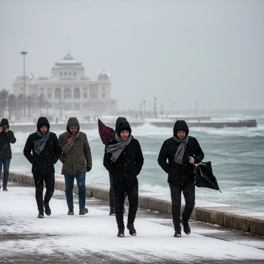 Avertizări meteo de vânt puternic și ninsori pentru municipiul Constanța, la final de decembrie