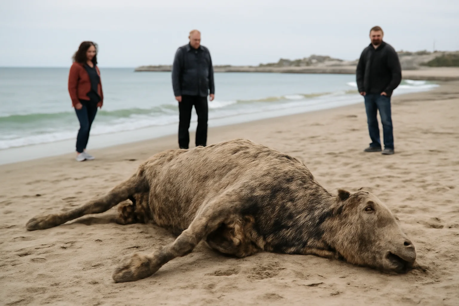 Cadavrul unei bovine descoperit pe plaja din Constanța