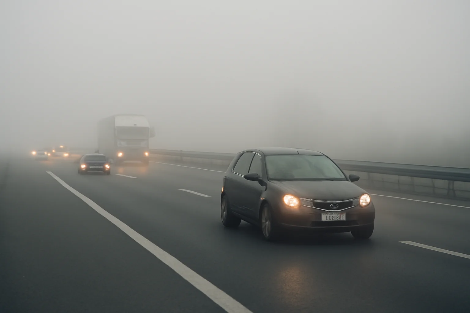 Ceață densă pe A2: trafic în condiții de vizibilitate redusă între București și Constanța