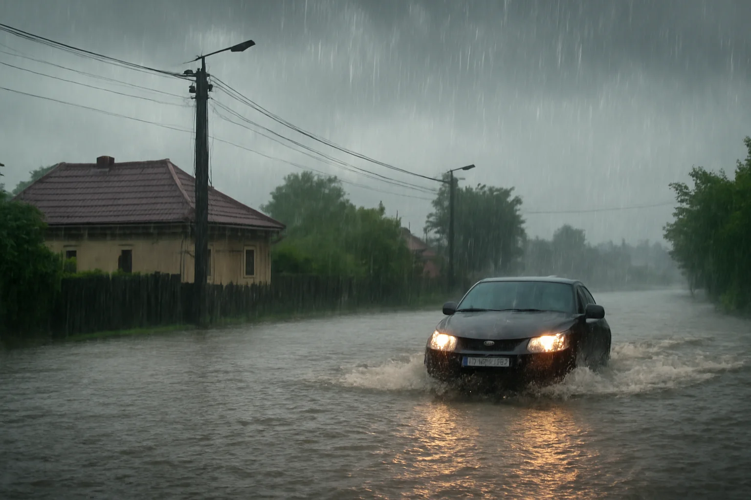 Cod Roșu de ploi torențiale în 16 localități din Constanța