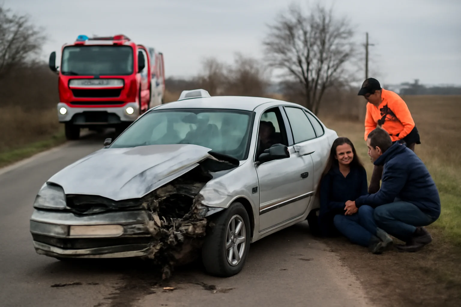 Două persoane ajunse la spital după un grav impact pe DJ391A, între Deleni și Sipote