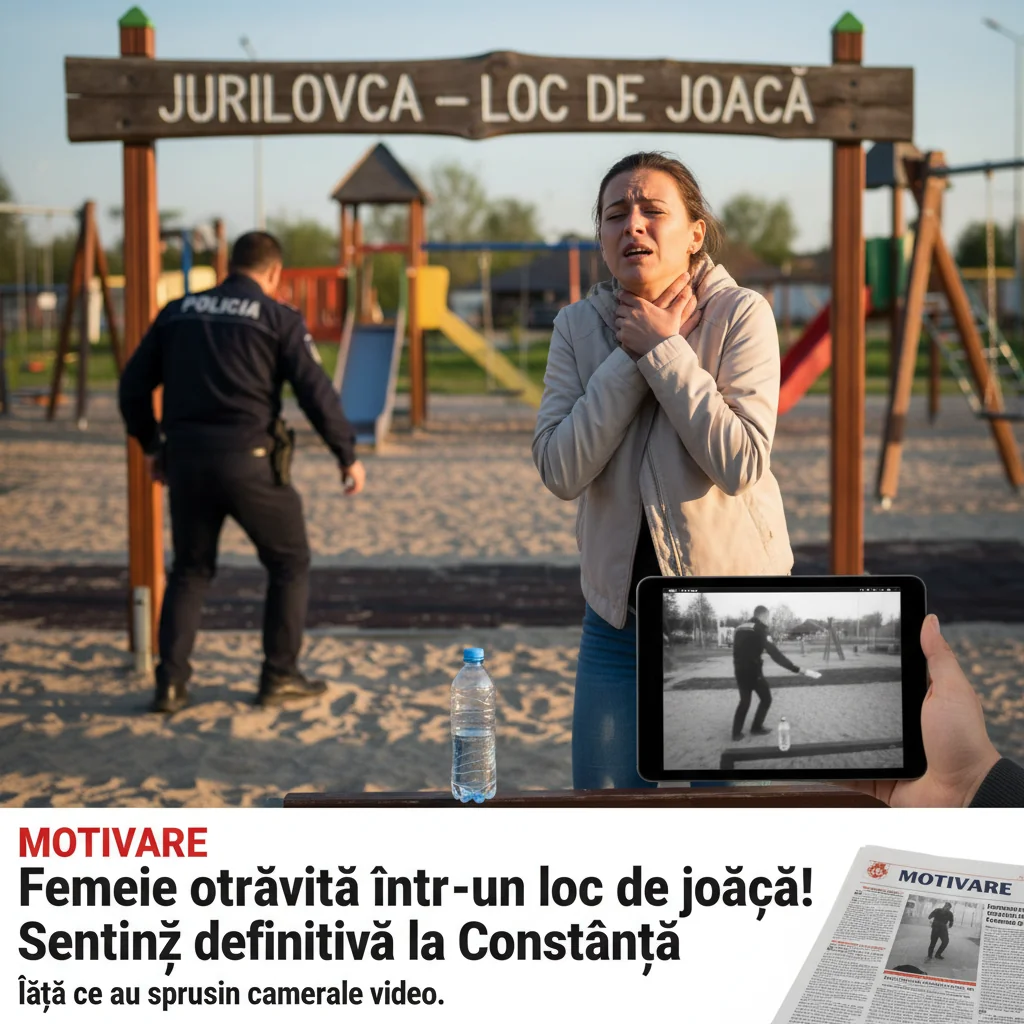 Femeie otrăvită într-un loc de joacă din Jurilovca – Sentință definitivă la Constanța și imagini surprinse de camerele video
