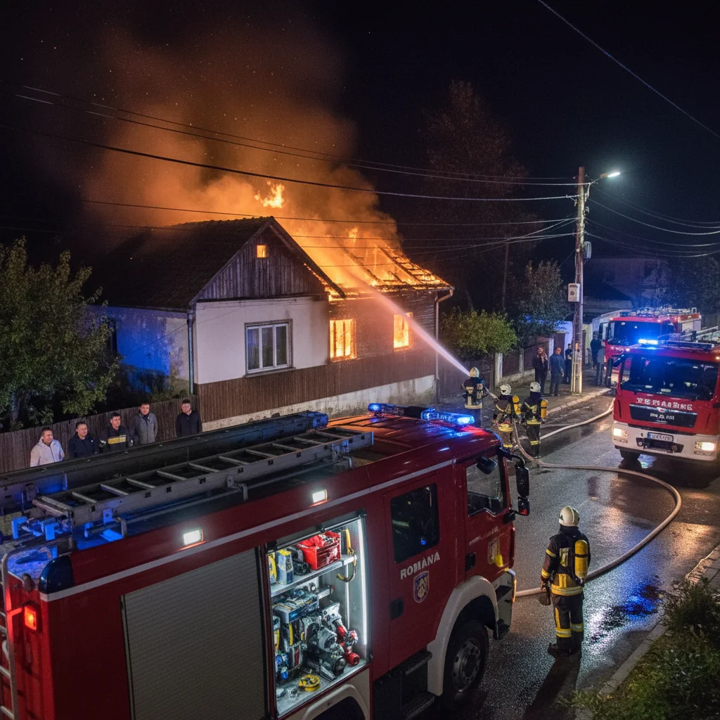 Incendiu la anexa unei case de pe strada Prelungirea Meșterul Manole