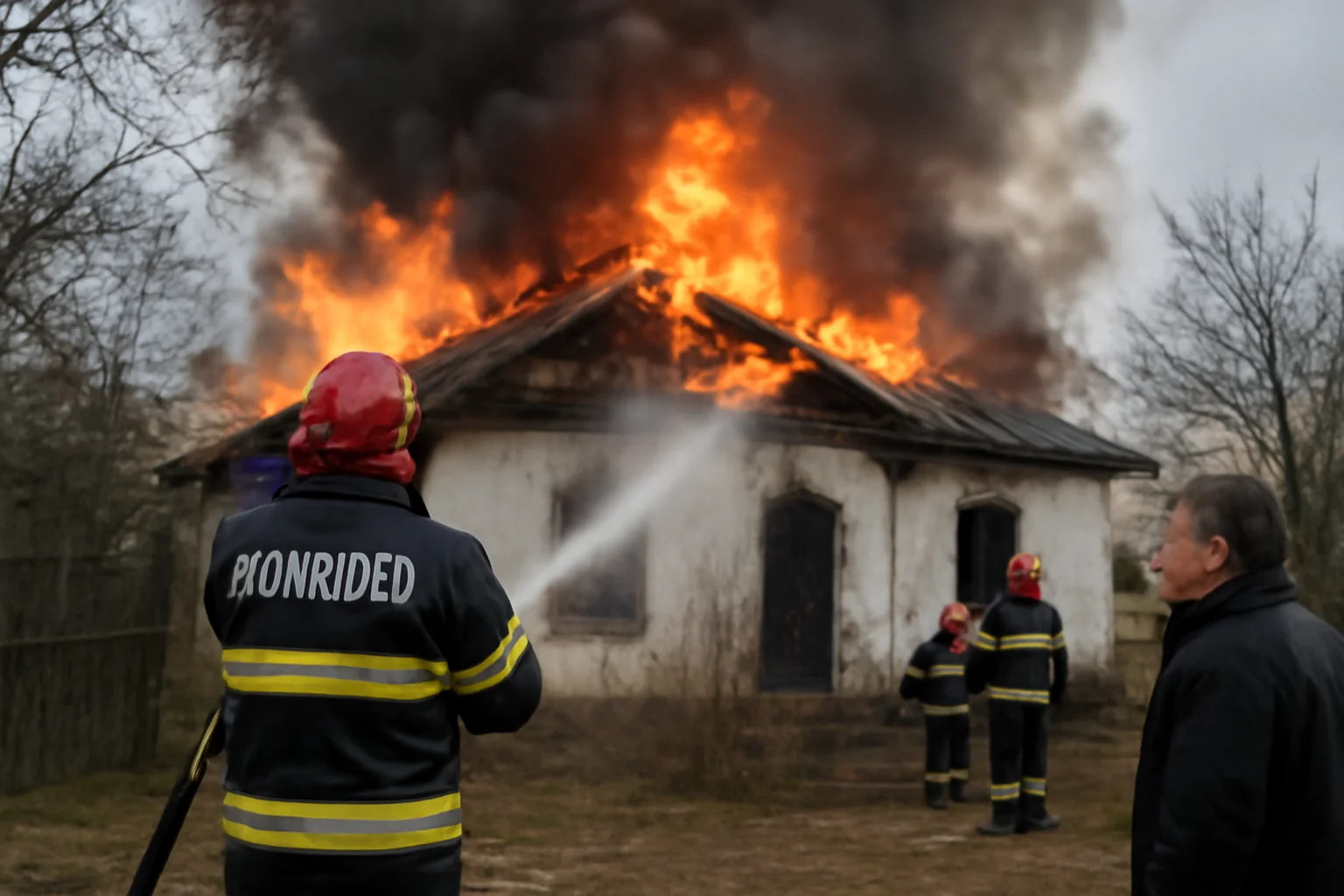 Incendiu la o locuință din comuna Cuza Vodă, județul Constanța: șase persoane evacuate de pompieri