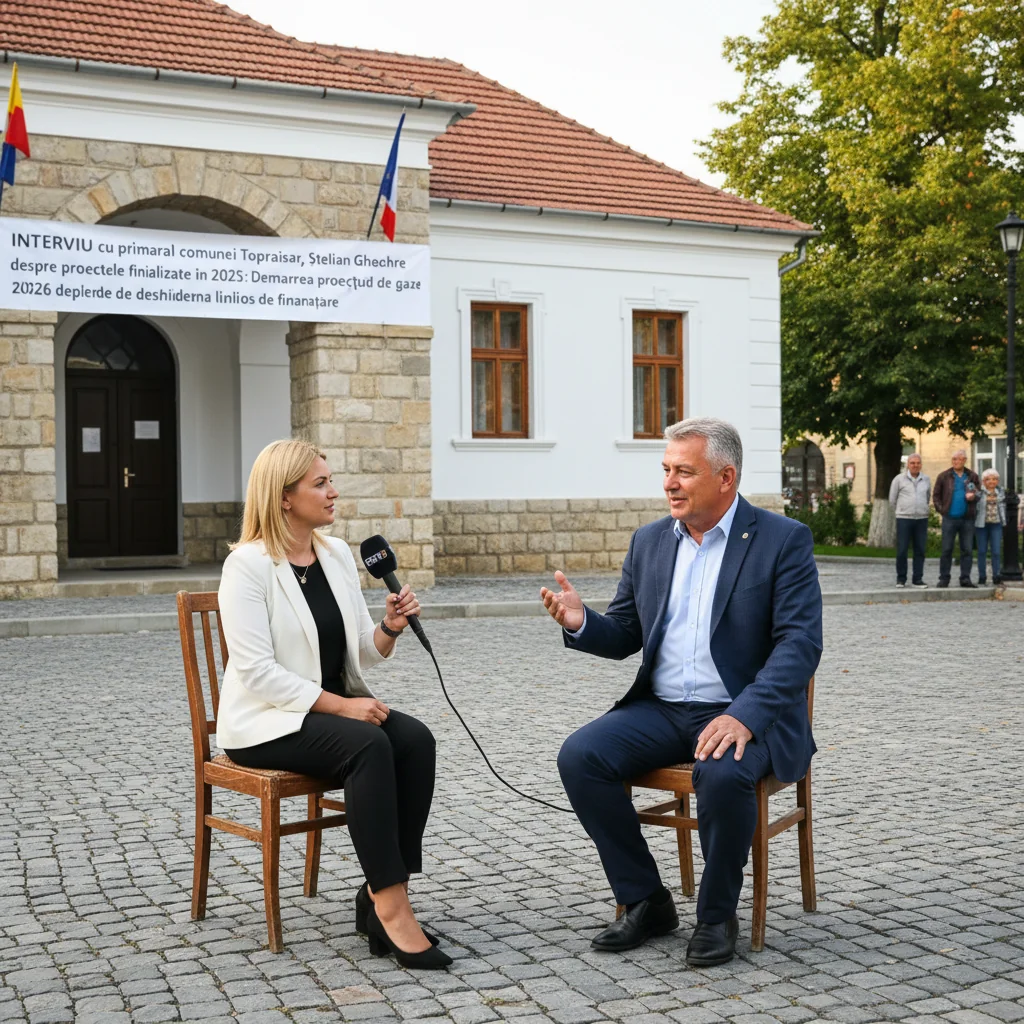 Interviu cu primarul Stelian Gheorghe despre proiectele finalizate în Topraisar în 2025 și planurile pentru gazele naturale în 2026