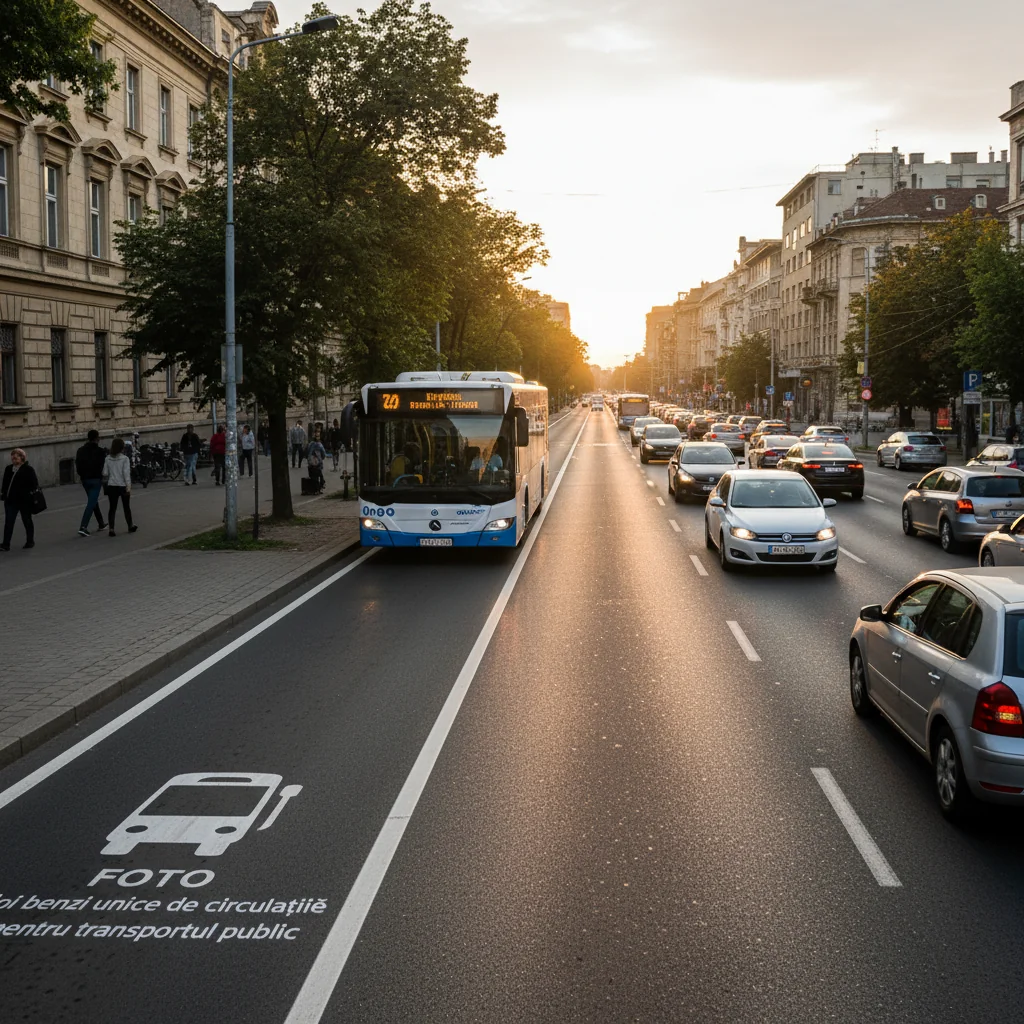 Noi benzi speciale pentru transportul public pe Bulevardul 1 Mai din Constanța