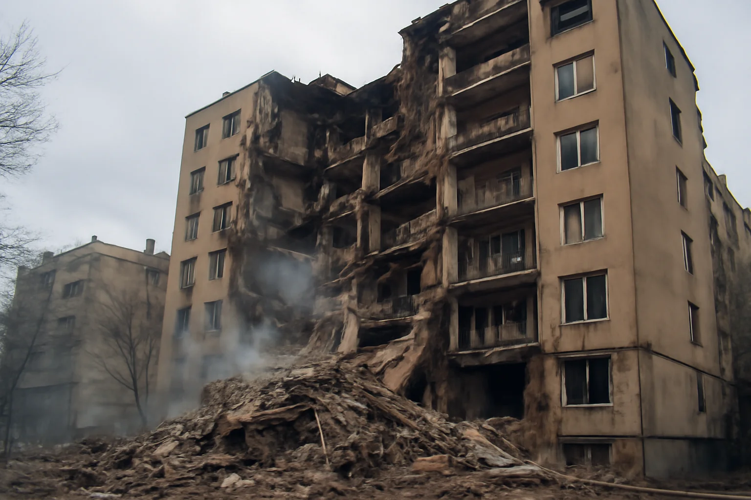 Pericol de prăbușire a blocului din București după explozie. Se solicită demolare urgentă!