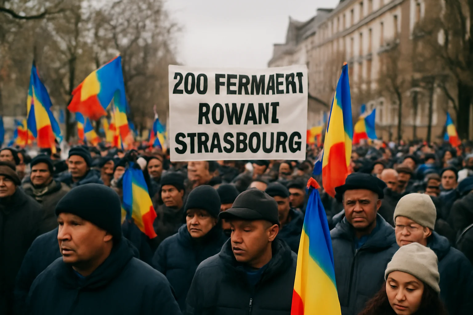 Peste 200 de agricultori din România protestează la Strasbourg împotriva acordului Mercosur