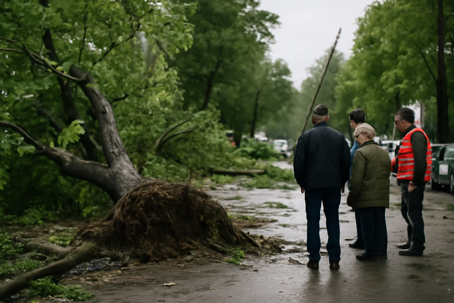 peste 900 de arbori şi 32 de stâlpi căzuţi, 438 de maşini avariate în toată ţara