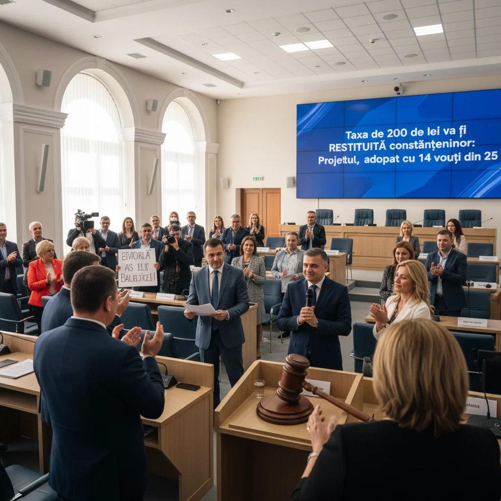 Proiectul aprobat cu 14 voturi din 25