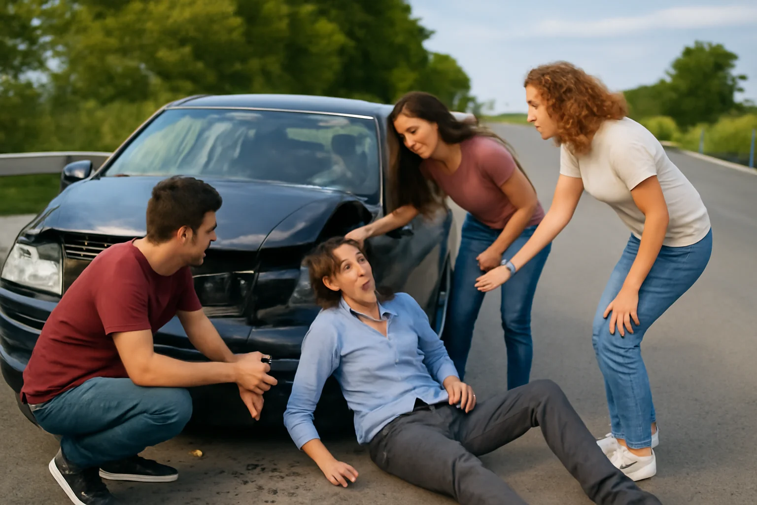 Tineri Surprind prin Acțiunile Lor după un Accident Rutier!