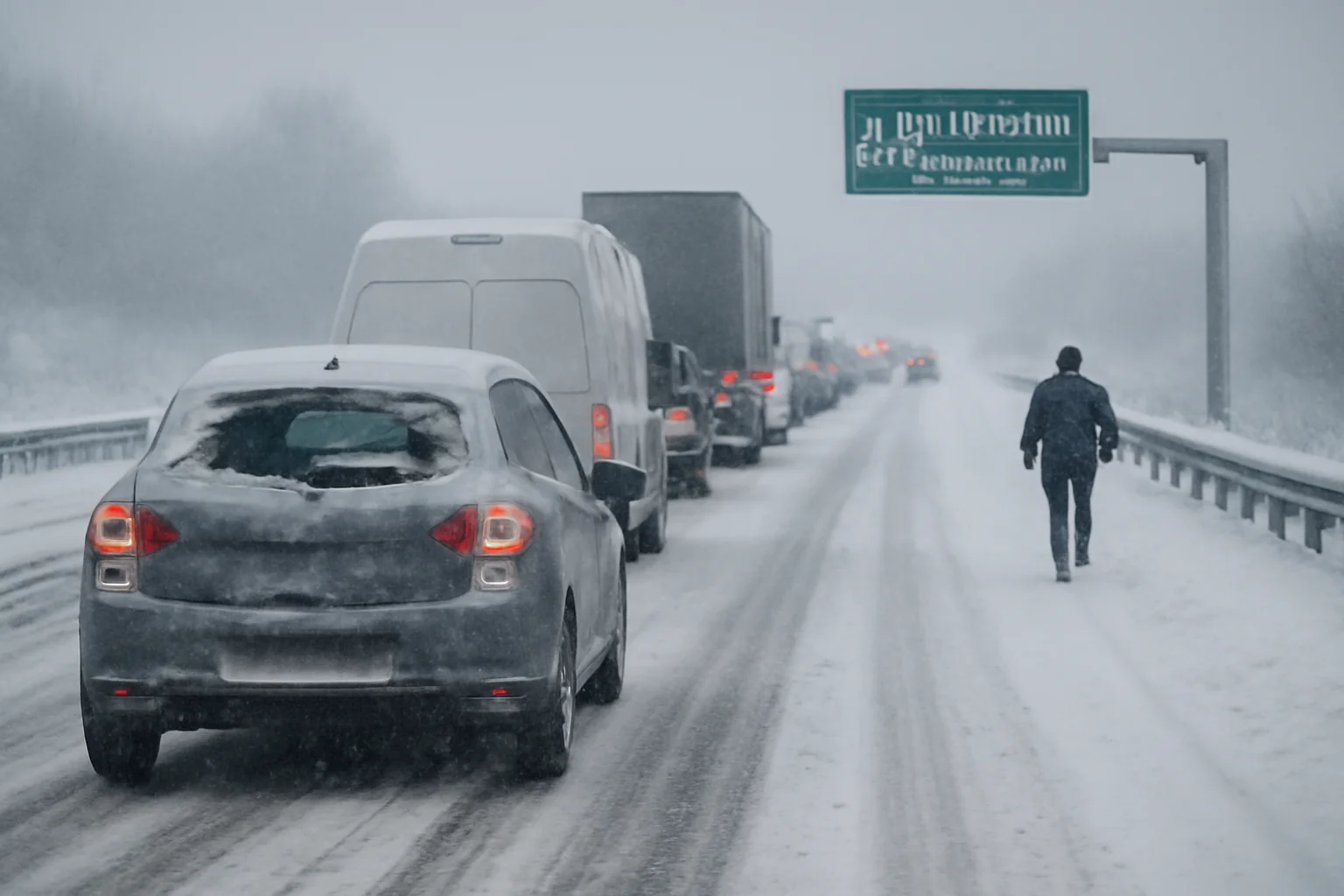 Trafic îngreunat de ninsori pe Autostrada A2 București–Constanța și pe alte șosele din țară