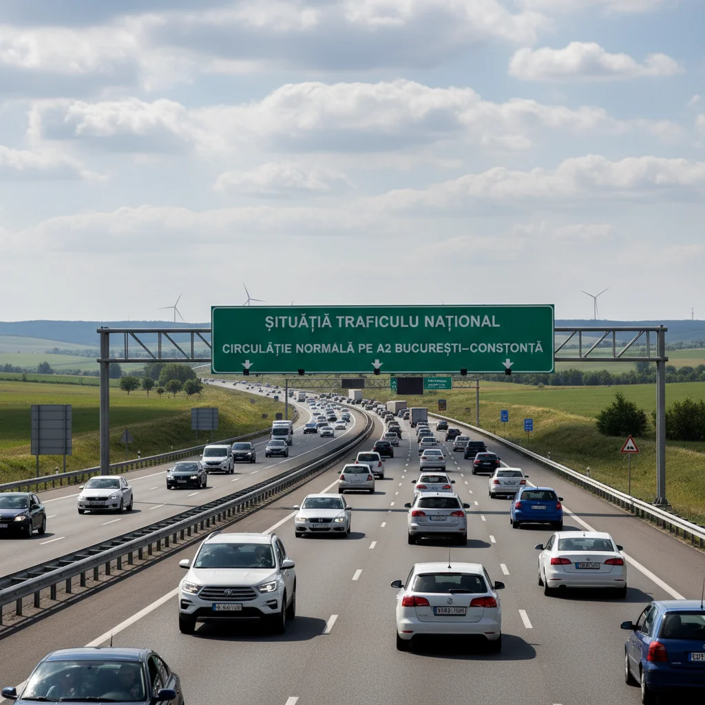 Trafic rutier fluent pe autostrada A2 București–Constanța, anunță Centrul Infotrafic