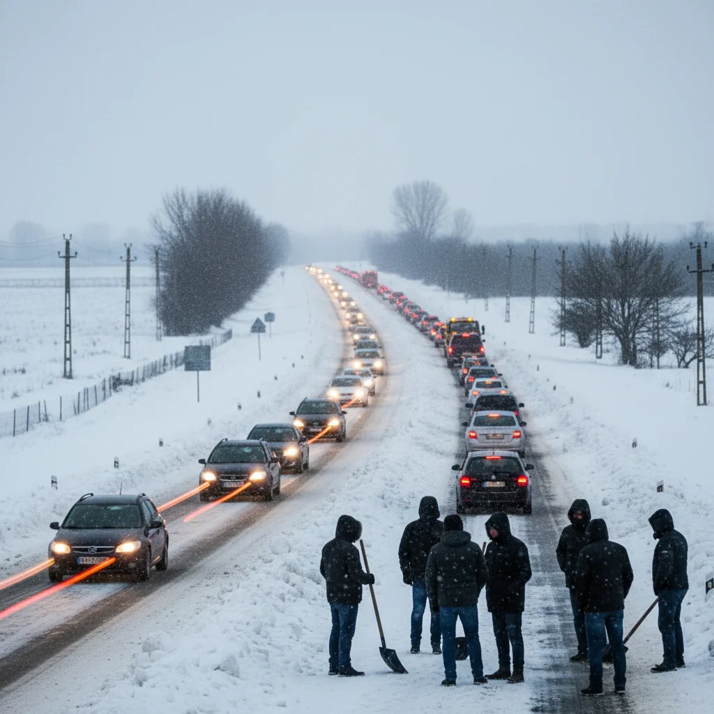 Trafic rutier în condiții de iarnă la Constanța și pe șoselele din țară, anunț INFOTRAFIC