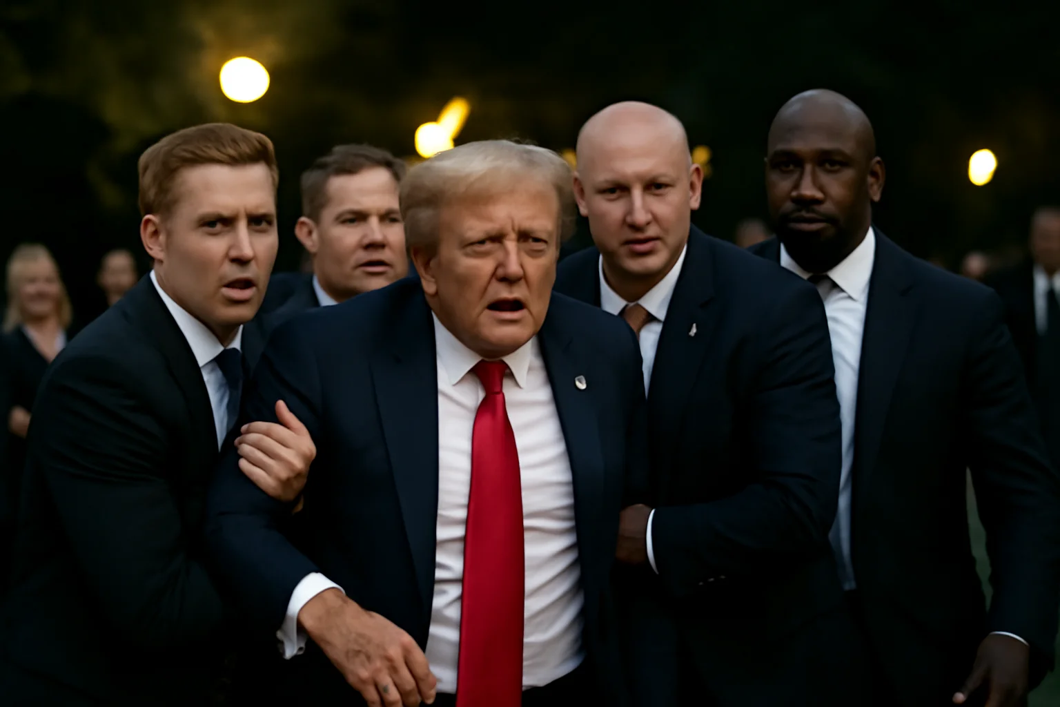 Trump evacuat de urgență după focuri de armă la dineu