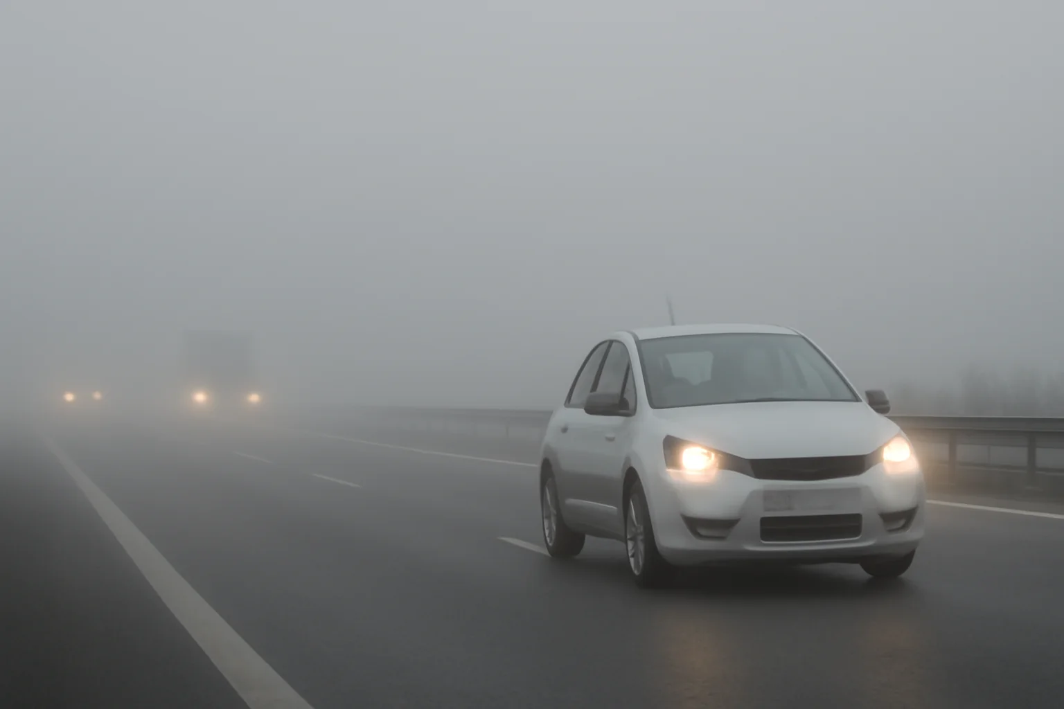 Vizibilitate redusă din cauza ceții pe șosele din mai multe județe și pe autostrăzile A2, A4